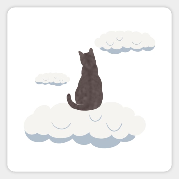 Cat in heaven Magnet by RosanneCreates